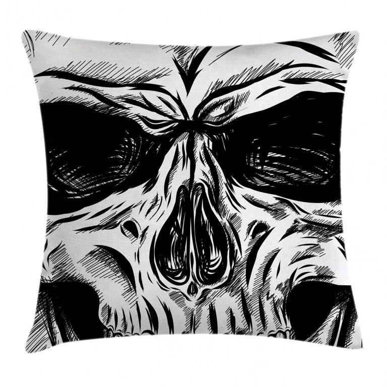 Skull Print Pillow Covers, Halloween Throw Pillow Case, Gothic