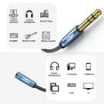 thumbnail image 4 of MillSO 1/4 to 3.5mm Headphone Adapter TRS 6.35mm 1/4 Male to 3.5mm 1/8 Female Stereo Jack Audio Cable for Amplifier, Guitar, Piano, Mixer, Headphone, Speaker - 12inch, 4 of 8