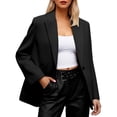 thumbnail image 3 of Casual Blazers for Women 2025 Fall Winter Long Sleeve Lapel Collar Open Front Business Casual Work Office Jacket, 3 of 5