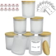 thumbnail image 1 of 10oz, 8 Pack Thickened Glass Candle Jars with Metal Lids, Candle Containers, Glass Vessels for Hand Making DIY Craft (8pcs Frosted), 1 of 8