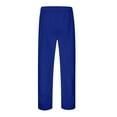 thumbnail image 5 of Men's Sweatpants Casual Loungewear Cotton Pajama Yoga Pants Open Bottom Straight Leg Male Sweat Pants with Pockets, Blue, Size XL, 5 of 8