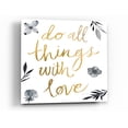 thumbnail image 1 of Epic Art 'Do All Things with Love BW' by Sara Zieve Miller, Acrylic Glass Wall Art, 36"x36", 1 of 3