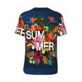 thumbnail image 3 of Rocae Summer Birds and Flowers for Breathable Men's Baseball T-Shirt Fashionable Casual Baseball Jersey, Moisture-wicking Sportswear Large, 3 of 9
