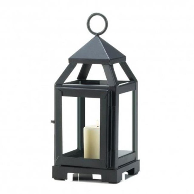 Mini Lanterne Contemporaine pour Bougie, Noire