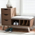 thumbnail image 2 of Baxton Studio Arielle Upholstered Shoe Storage Bench in Gray and Brown, 2 of 9