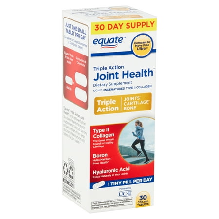 - Equate Triple Action Joint Health Coated Tablets, 30 Count