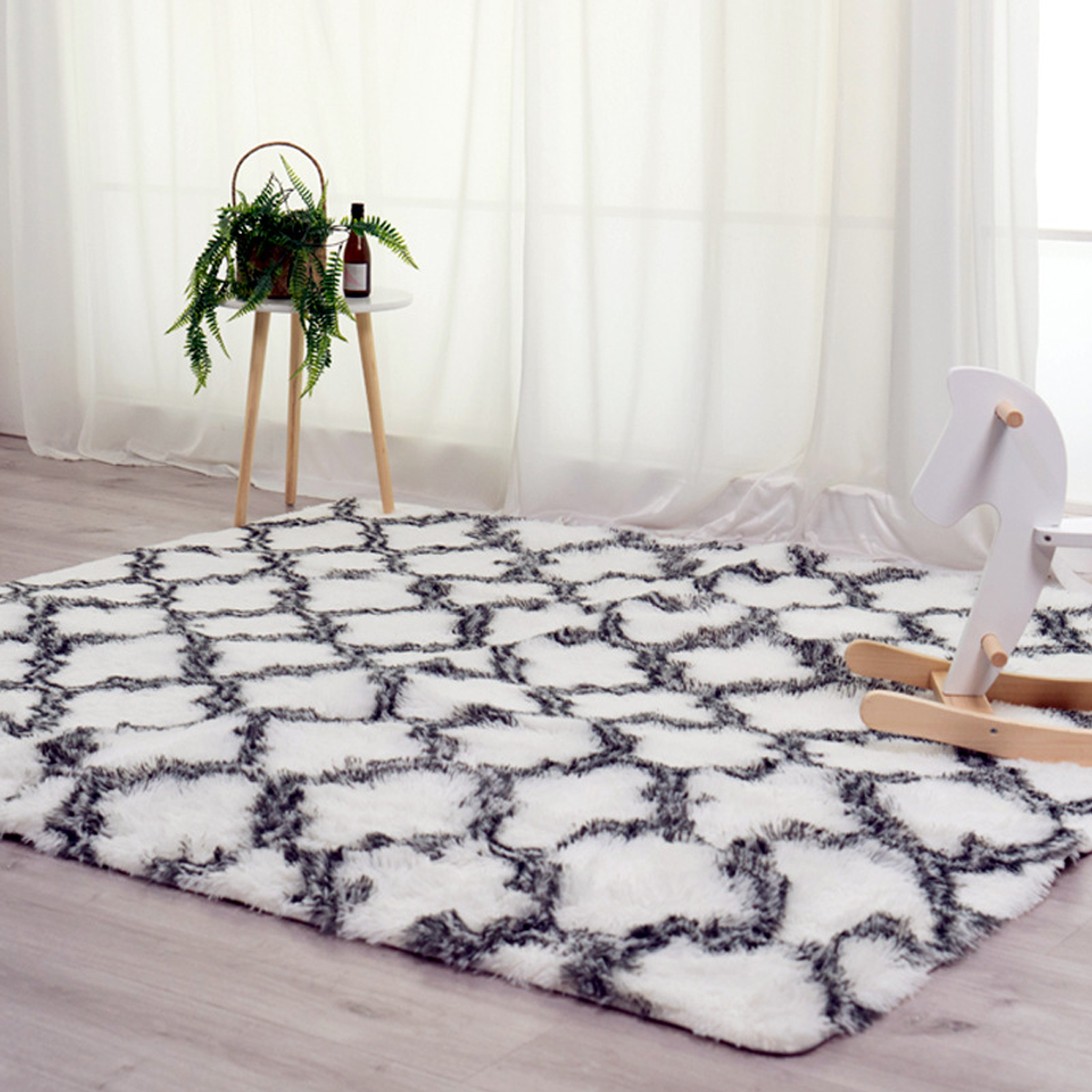 Soft Indoor Shaggy Modern Area Rugs Fluffy Living Room Carpets for ...