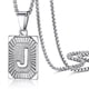 thumbnail image 1 of Collar con colgante inicial PROSTEEL de Acero inoxidable letra J Personalizado para hombres y mujeres♥, 1 of 8