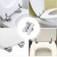 thumbnail image 5 of Bisagras de asiento de inodoro de aleación de zinc Accesorios y accesorios para asientos de inodoro con acabado cromado Bisagras de repuesto perfectas para la mayoría de los asientos de inodoro de MD, 5 of 5