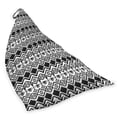 thumbnail image 2 of Modern Lounger Chair Bag, Geometric Design with Modern Hippie Zig Zags Triangles Squares Print, High Capacity Storage with Handle Container, Lounger Size, Black and White, by Ambesonne, 2 of 5