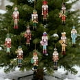 thumbnail image 3 of Dserhfy Christmas Nutcracker Ornaments Small Wooden Soldier Nutcracker Hanging Decoration for Christmas Tree Holiday Party Decor, 3 of 7