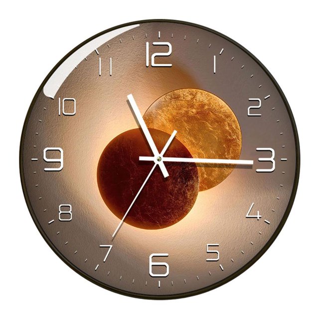 Decoración de , , números árabes, sala de C marco negro Gloria Reloj de pared