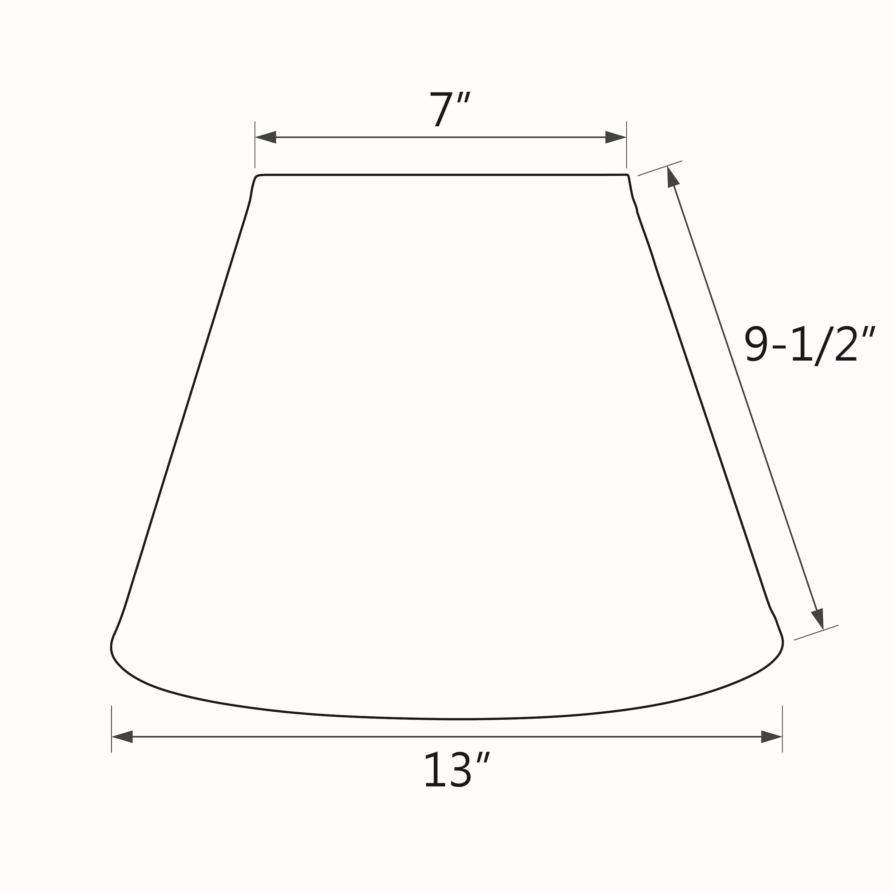 Aspen Creative 32687 Transitional Hardback Empire Shaped Spider Construction Lamp Shade in White, 13" wide (7" x 13" x 9 1/2")