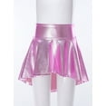 thumbnail image 2 of iixpin Kids Girls Shiny Hip Hop Jazz Dance Skirt Stylish Bronzing Irregular Hem Tutu Skirt Modern Dance Costume Pink 10, 2 of 7