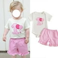 thumbnail image 6 of Afdoent Girl Outfits Baby Girl Birthday Outfit One Years Old Shirt Balloon Checkered Shorts 1St First Birthday Outfit Girl Fashion Clothes Outfits 6-12 Months, 6 of 9