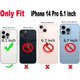 thumbnail image 3 of Funda Qokey para iPhone 14 Pro de 6.1", diseño de ondas onduladas, transparente, con purpurina y estrellas brillantes, bonita, transparente, protección total, suave, de TPU, a prueba de golpes, para, 3 of 8
