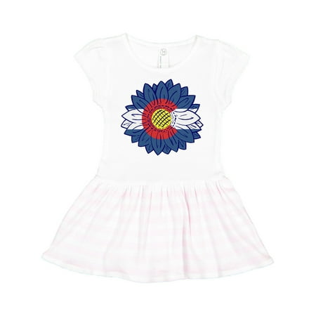 

Inktastic Colorado Flag Sunflower Gift Toddler Girl Dress