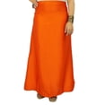thumbnail image 3 of Indian Satin Silk Petticoat Bollywood Solid Inskirt Lining For Sari, 3 of 3
