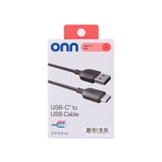 onn 6ft USB-C to USB-A Charging Cable, USB-IF Certified, Compatible with iPhone 17/16/15, Samsung Galaxy, Note, Pixel Devices, More, Black