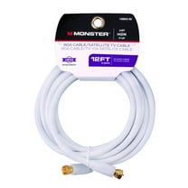 Monster Jhiu 140043-00 12 ft. White RG6 Video Coaxial Cable