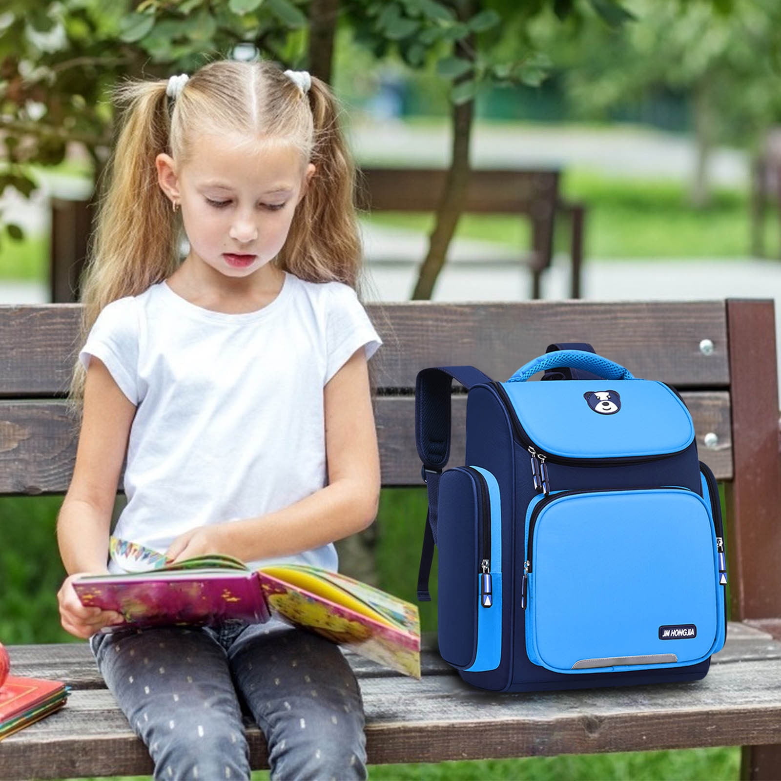 Kids Backpack For Boys & Girls - 16 Inch School Backpack With Lunch Bag & Pencil Case Set