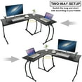thumbnail image 2 of ZenStyle L-Shape Corner Computer Desk Home Office PC Laptop Table Multipurpose Gaming Workstation with Solid Steel Frame/Waterproof Desktop, 2 of 2