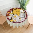 thumbnail image 1 of ZICANCN Round Table Cloths 60 Inch, Funny Cartoon Oriental Japanese Table Cover Waterproof Washable Outdoor Picnic Tablecloth, 1 of 8