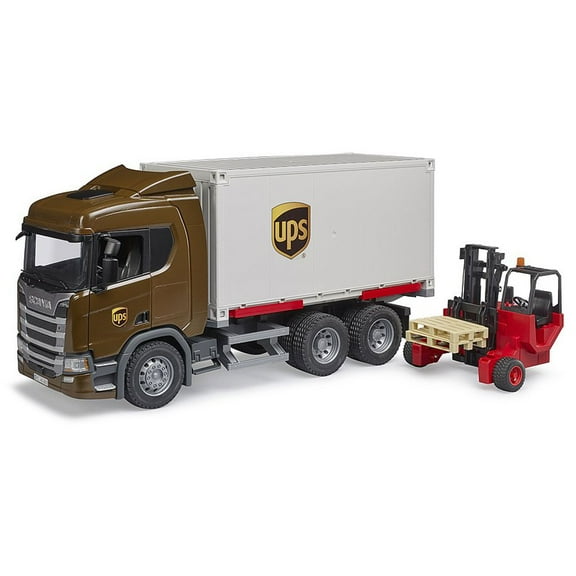 Bruder 1/16 Scania Super 560R UPS Logistics Truck with Forklift 03582