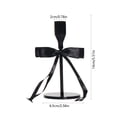 thumbnail image 3 of Black Metal Taper Candle Holder with Satin Bow - Gothic Halloween Table Centerpiece, Fall Harvest Indoor Display for Mantel, Home & Holiday Decor, 3 of 5