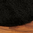 thumbnail image 3 of SAFAVIEH Lindsay Deborah Solid Polyester Shag Area Rug, Black, 6'7" x 6'7" Round, 3 of 7