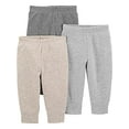 thumbnail image 2 of Baby 3-Pack Thermal Pants, Sand/Grey, Neutral/Heather, 3-6 Months, 2 of 2