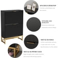 thumbnail image 3 of Shoe Storage Cabinet, Shoe Cabinet with 2 Flip Drawers, Narrow Shoe Rack Organizer for Entryway (Black), 3 of 8