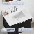 thumbnail image 5 of Jaen 31"W x 22"D Composite Stone Vanity Top in Grain White with Ceramic Sink, 5 of 12