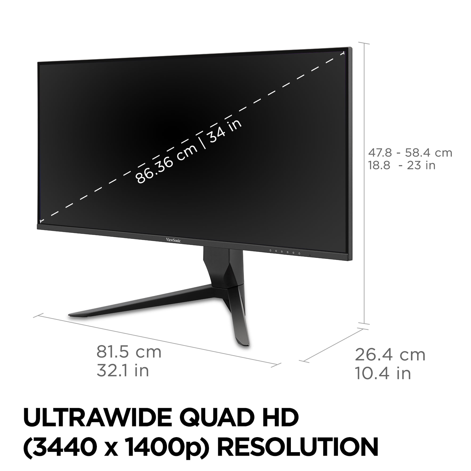 ViewSonic VX3418-2K 34" 21:9 1ms 165Hz Gaming Monitor w/ FreeSync Premium