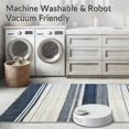 thumbnail image 5 of ODIKA 4'x6' Machine Washable Non-Slip Area Rug, Heritage Stripe With Artisan High Traffic Rug, Navy, 272716, 5 of 7