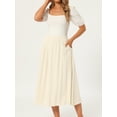 thumbnail image 4 of DARING DIVA Women's Flowy A-Line Midi Skirt X-Large Beige, 4 of 8