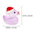 thumbnail image 4 of BRIGHTFUFU 30 Uds Mini patos de resina con sombrero de Navidad figuras de animales que brillan en la oscuridad adornos de pastel de pato Kawaii para bonsái de paisaje de musgo, 4 of 7