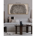 thumbnail image 3 of SHENIFY Farmhouse Vintage Wall Art Large 20x40in Natural Framed Set Gray Wood Tree Ring Spirals Nature Abstract Drawings Rustic Modern Art Decor for Batchroom kitchen Hanging Decoration, 3 of 5