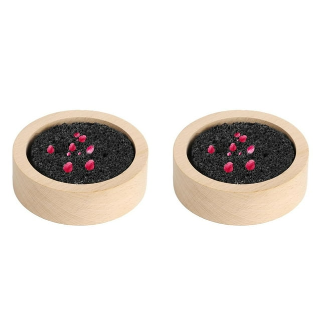 2X Difusor de Aceites Esenciales de Volcánica de Madera, Difusor de Piedra Volcánica Negra, Difusor de Piedra para el Hogar, la Oficina, el Yoga y la Sauna.