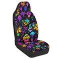 thumbnail image 2 of POLERO Neon Mushroom Butterfly Print Car Front Seat Covers for Auto, Easy to Install Automotive Seat Protectors Premium Polyester Front Seat Cover Set, 2 of 6