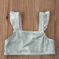 thumbnail image 4 of Ensemble de Maillot de Bain pour Nouveau-Née Fille, Haut de Bikini à Manches Volantées avec Imprimé Graphique + Bas, Tenue de Bain Rose 1-2 Ans, 4 of 6