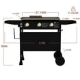 thumbnail image 4 of KingChii 3-Burner 27" Propane Griddles Outdoor Flat Top Gas Grill Griddle for Camping, Tailgating, BBQ, Parties, Backyard & Patio, 4 of 12