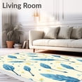 thumbnail image 2 of ODIKA 8'x10' Machine Washable Non-Slip Area Rug, Pastel Dreamcatcher Motif with Interlocking Feathers and Whimsical Arrows High Traffic Rug, Blue, 683211, 2 of 7
