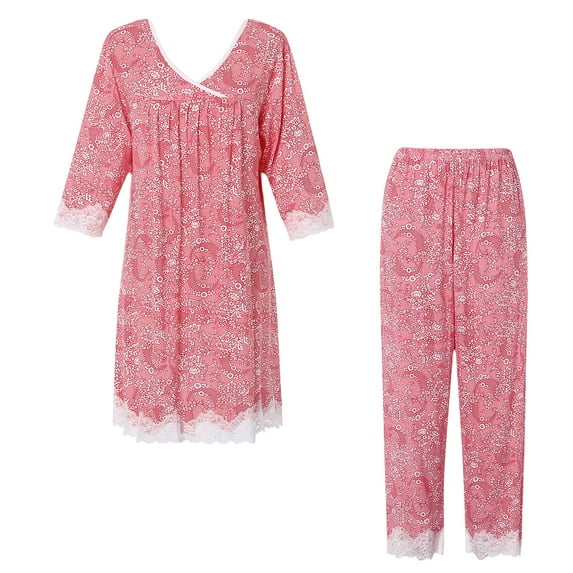 Richie House Women's Cotton Two-piece Pajama Sleepwear RHW2390