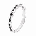 thumbnail image 3 of Sterling Silver Stackable Expressions Black & White Diamond Ring - Size 8, 3 of 3