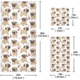 thumbnail image 3 of 3 Piece Bath Towel Set, Soft Bathroom Towels Funny Cartoon Dogs Pugs Puppies Towels Fashion Print Quality Towels (Set of 3, 1 Bath Towel, 1 Hand Towel & 1 Washcloth) Washcloth Gift, 3 of 7