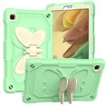 thumbnail image 2 of Dteck with Shoulder Strap Case for Samsung Galaxy Tab A7 Lite 8.7-inch SM-T220 T225 (2021),Shockproof Rugged Rubber 3-Layers Protection Butterfly Case Kids Friendly Kickstand Cover,Beige+Green, 2 of 8