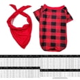 thumbnail image 2 of Conjunto De Pijamas De 2 Piezas Conjunto de pijama familiar de 2 piezas, estilo navideño, patrón de Papá Noel, traje diario a cuadros Cgtredaw Perro Rojo L para Niño, 2 of 5