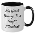 thumbnail image 2 of My Heart Belongs to a Flight Attendant, Flight Attendant Gifts, Two Tone Coffee Mug, Birthday Unique Gift, Gifts from Men, Gifts for Flight Attendant, 2 of 5