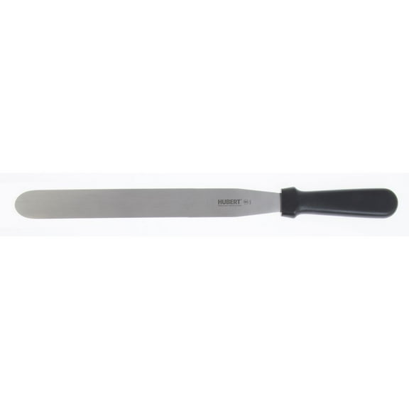 HUBERT® Spatula Stainless Steel with Black Polypropylene Handle - 10"L Blade